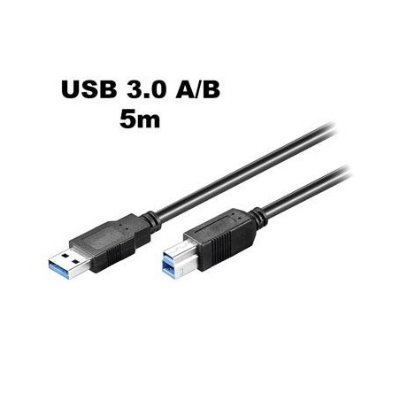 goobay USB-kabel 5m Sort